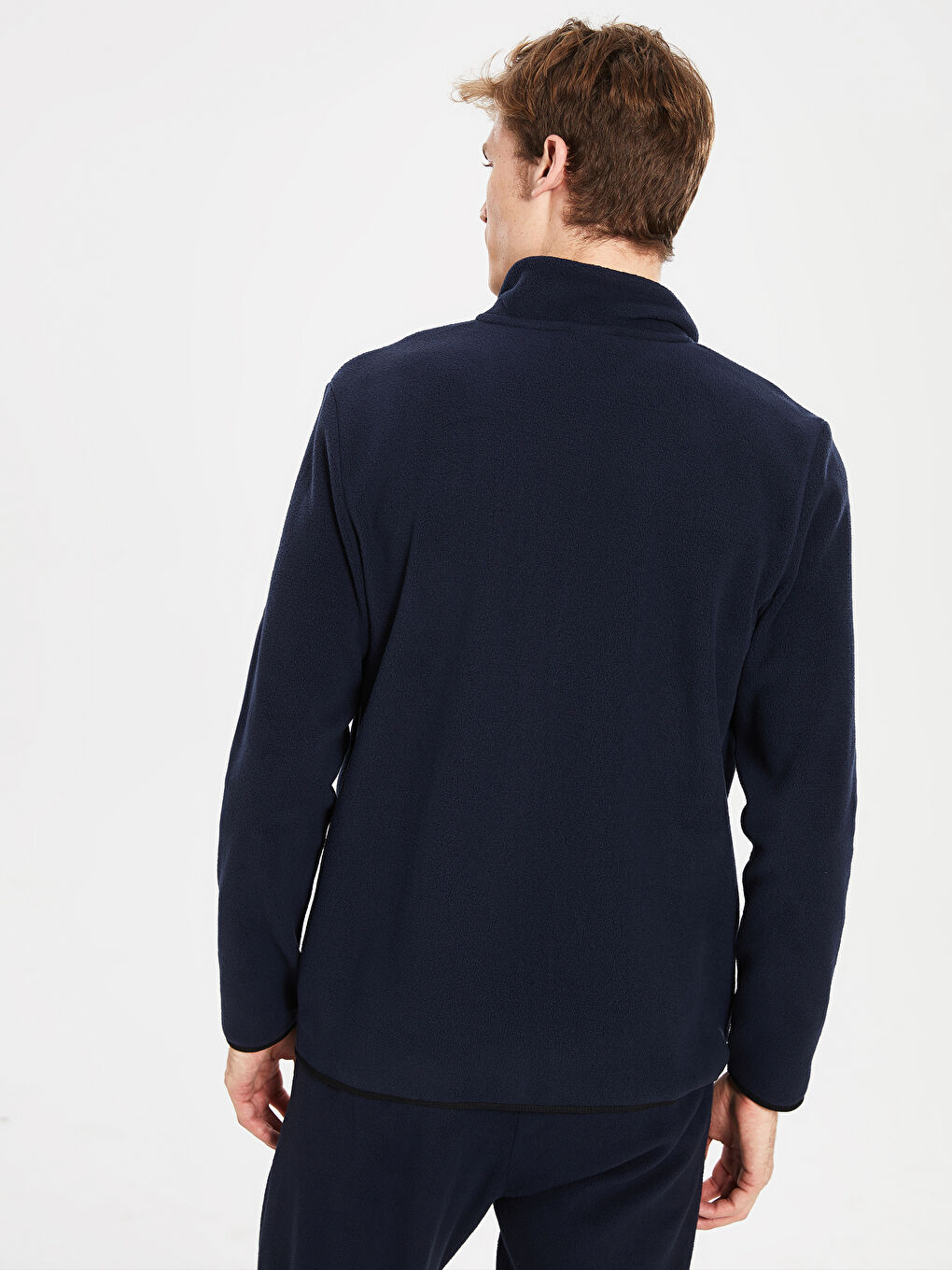 Lacivert Erkek Düz Hırka-4