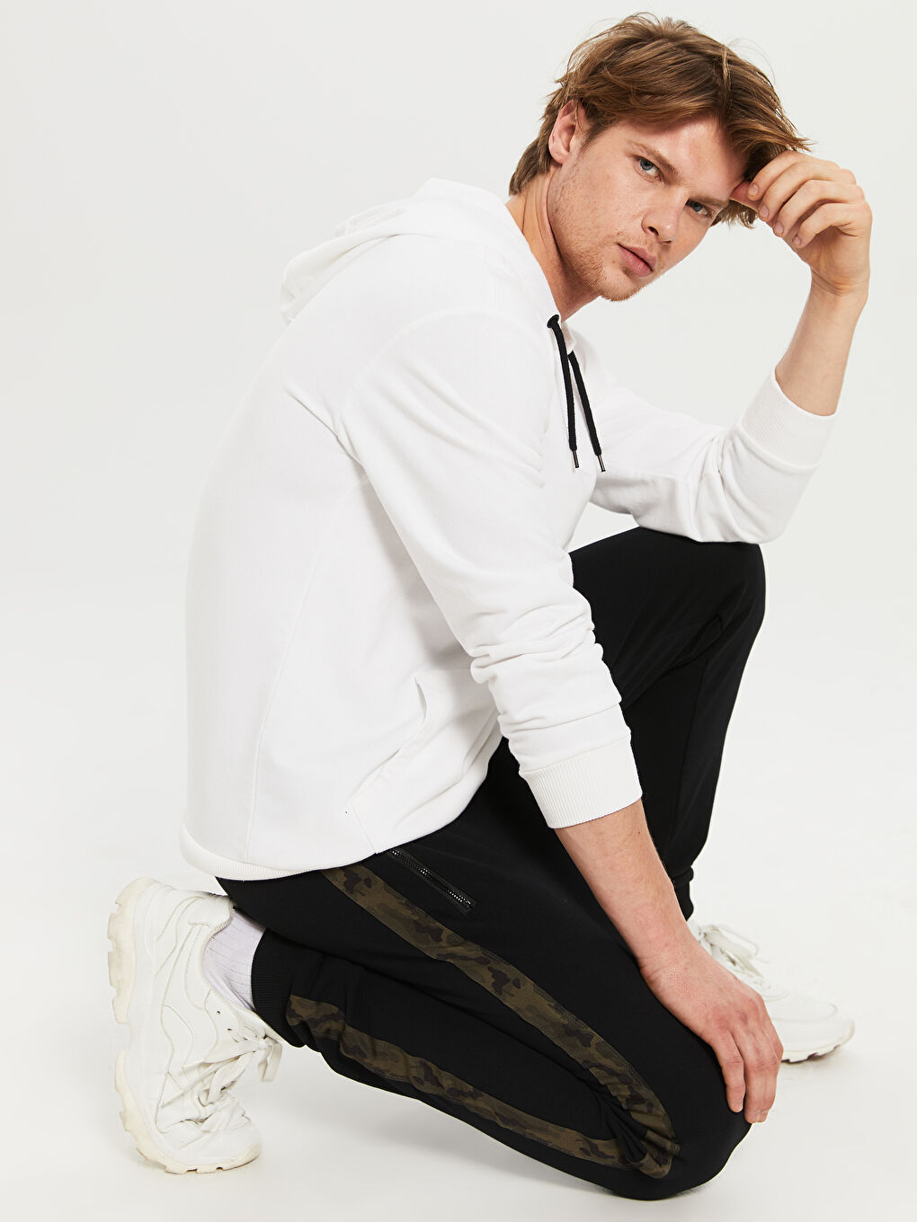 Siyah Şeritli Jogger Eşofman Altı Baba Oğul Kombini-2