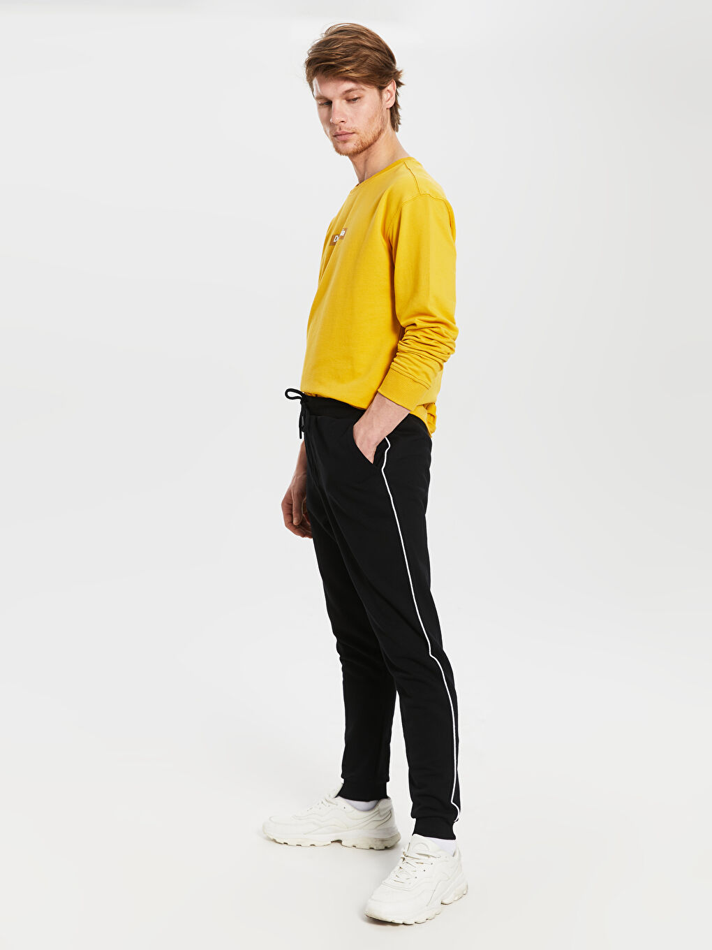 Siyah Slim Fit Erkek Jogger Eşofman Altı-1