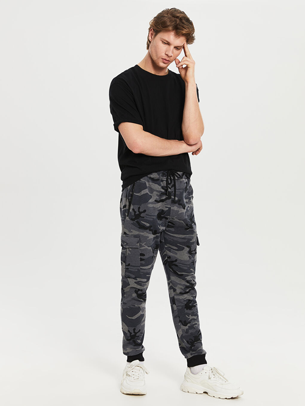 Antrasit Dar Kalıp Erkek Eşofman Altı