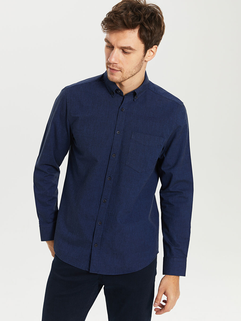 Regular Fit Long Sleeve Men's Shirt