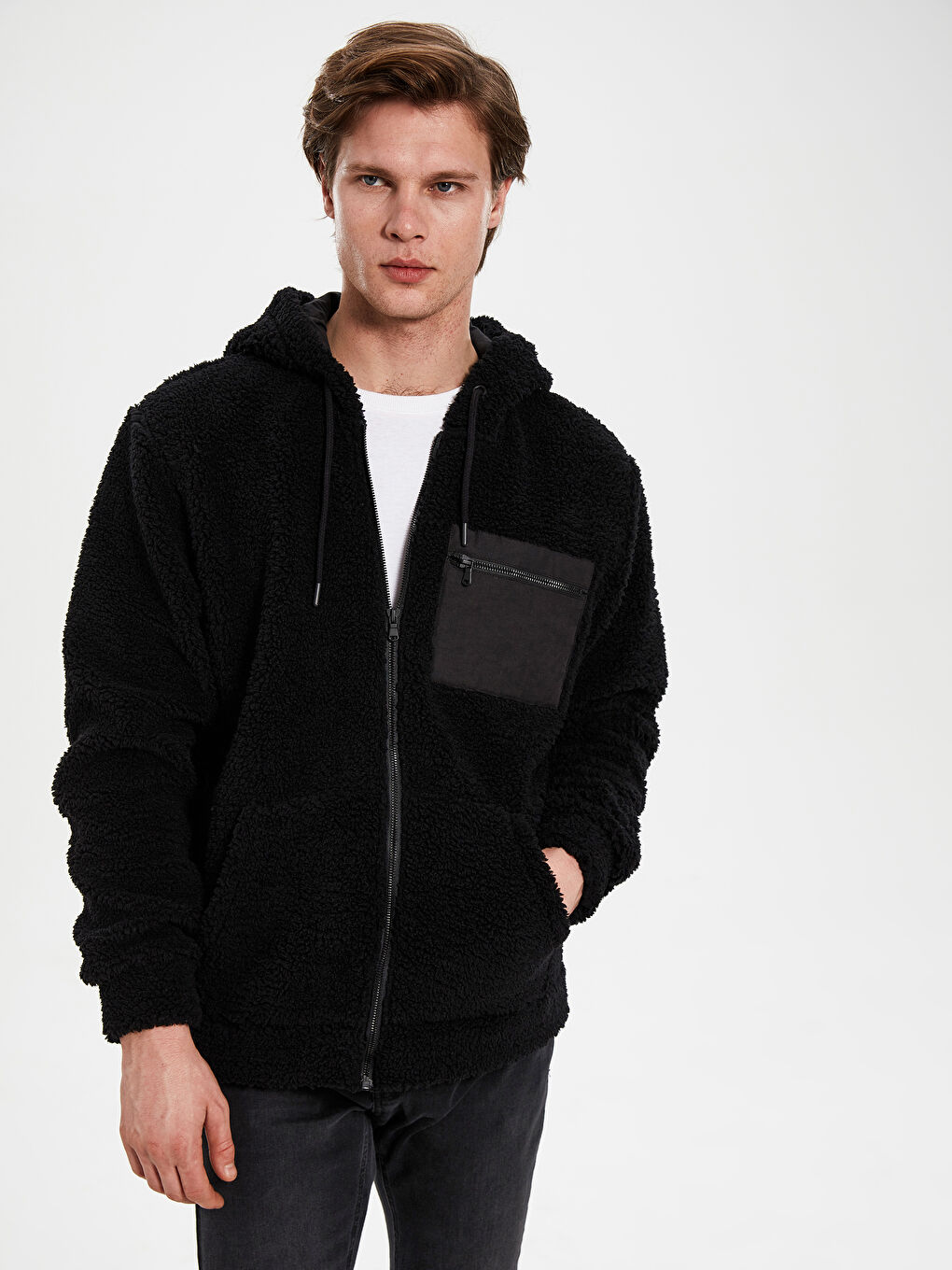 Siyah Erkek Spor Hırka-1