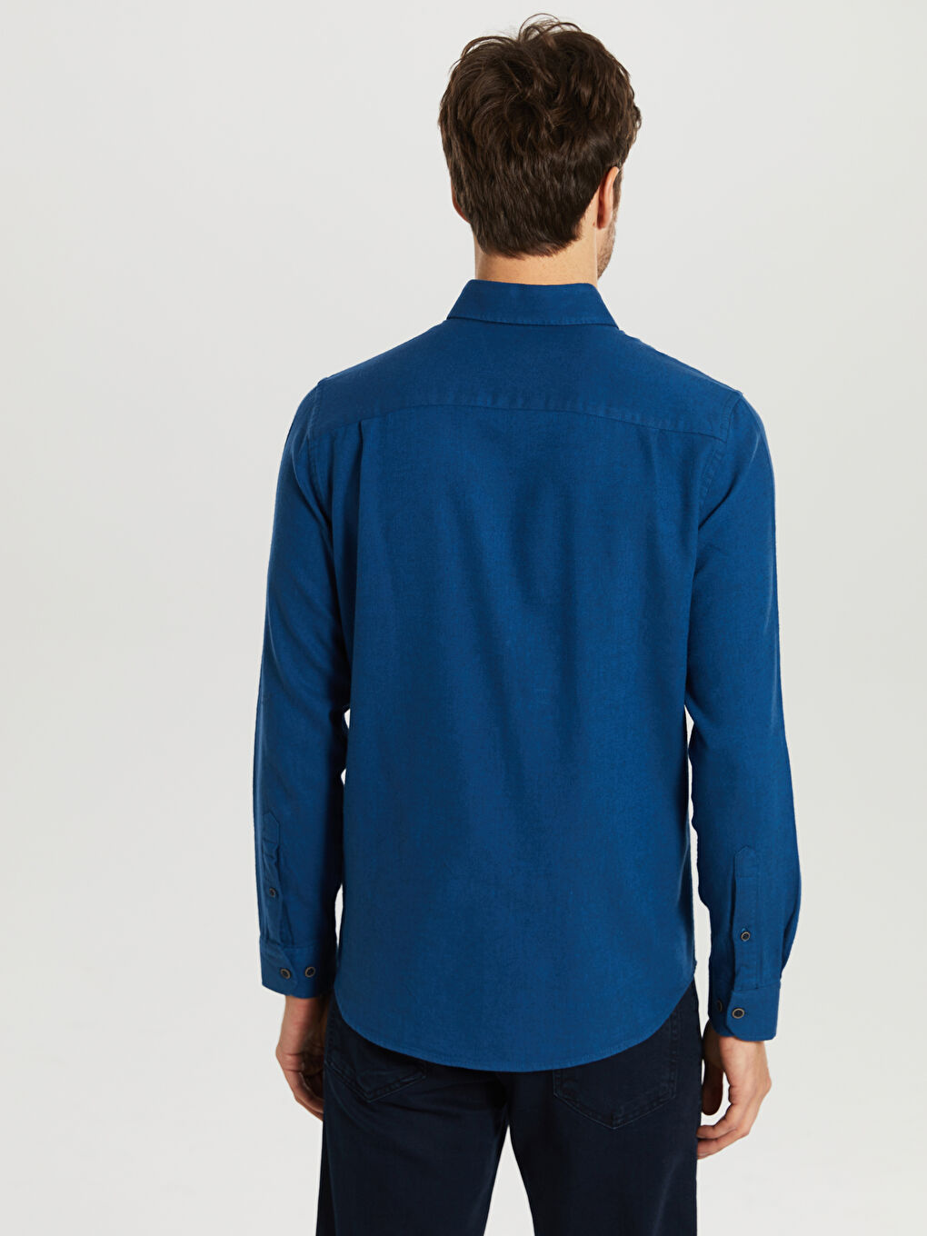 Mavi Regular Fit Uzun Kollu Gabardin Erkek Gömlek-3