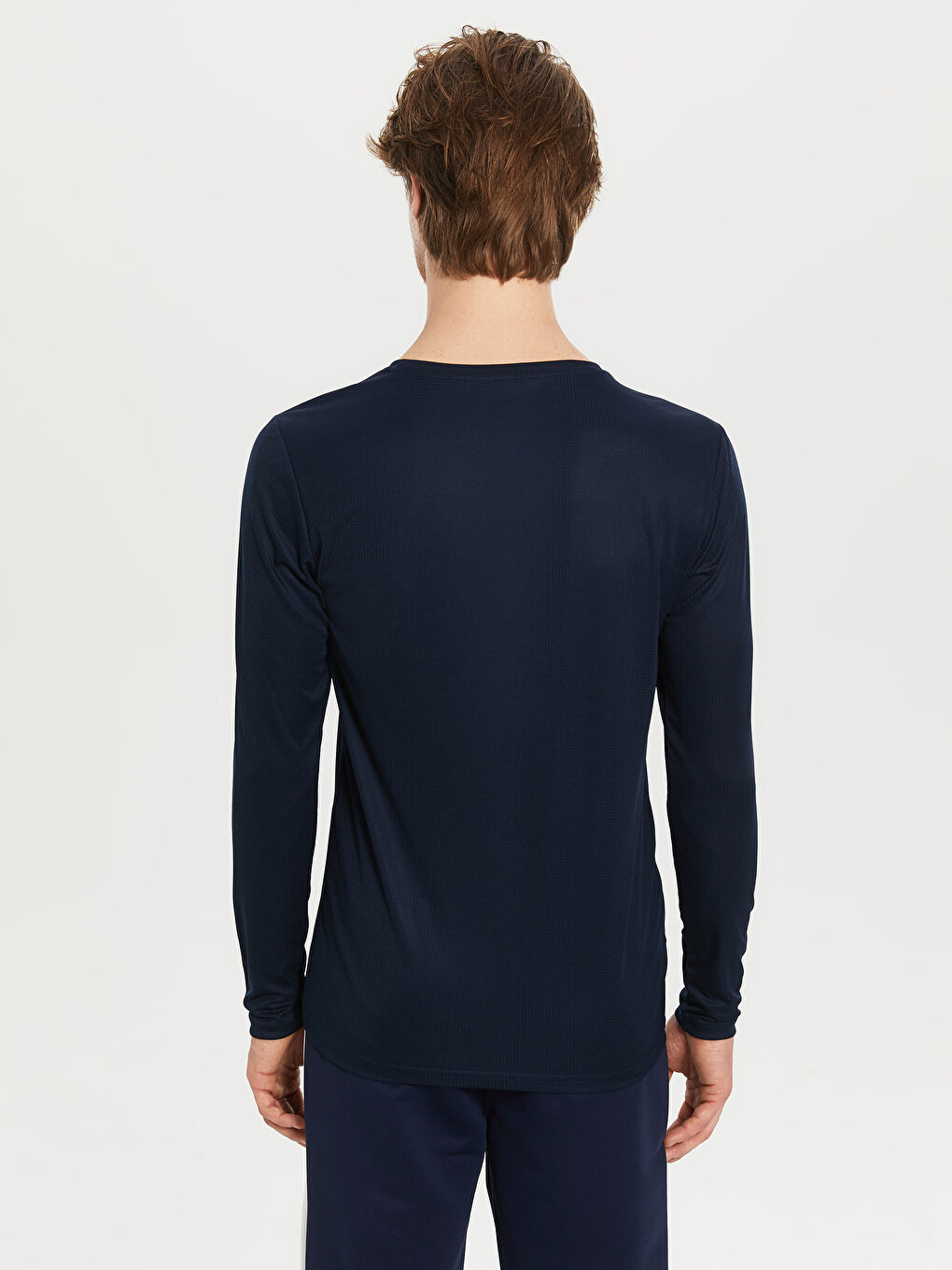 Koyu Lacivert Spor Tişört-3