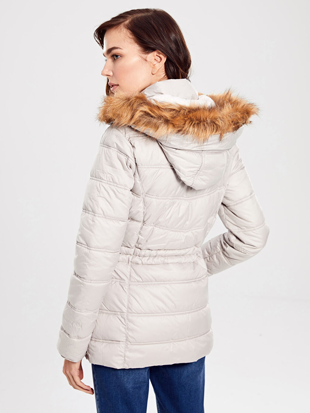 LCWAIKIKI Classic Fur Collar Puffer Coat -9W0010Z8-EFW