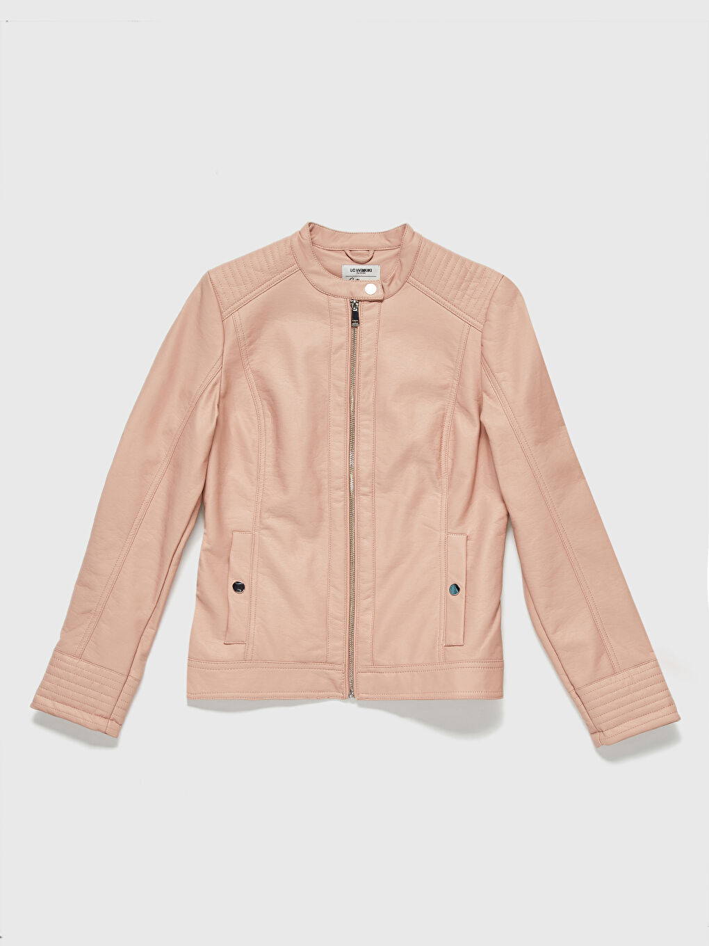 Geacă din piele ecologică ROZ Femeie-1