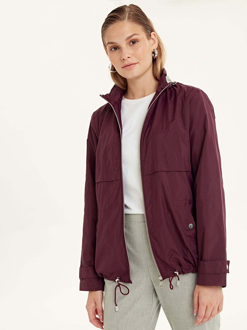 LCWAIKIKI Classic Woman PLUM Raincoat -9W0115Z8-CVV