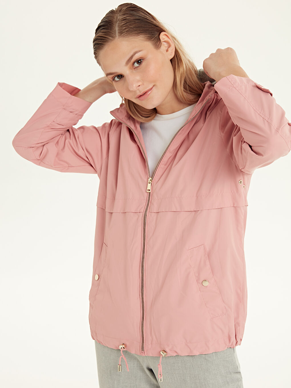 Woman PINK Raincoat