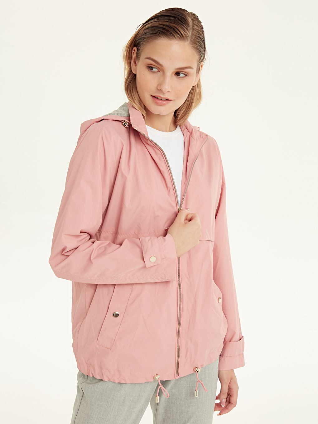 Woman PINK Raincoat-2