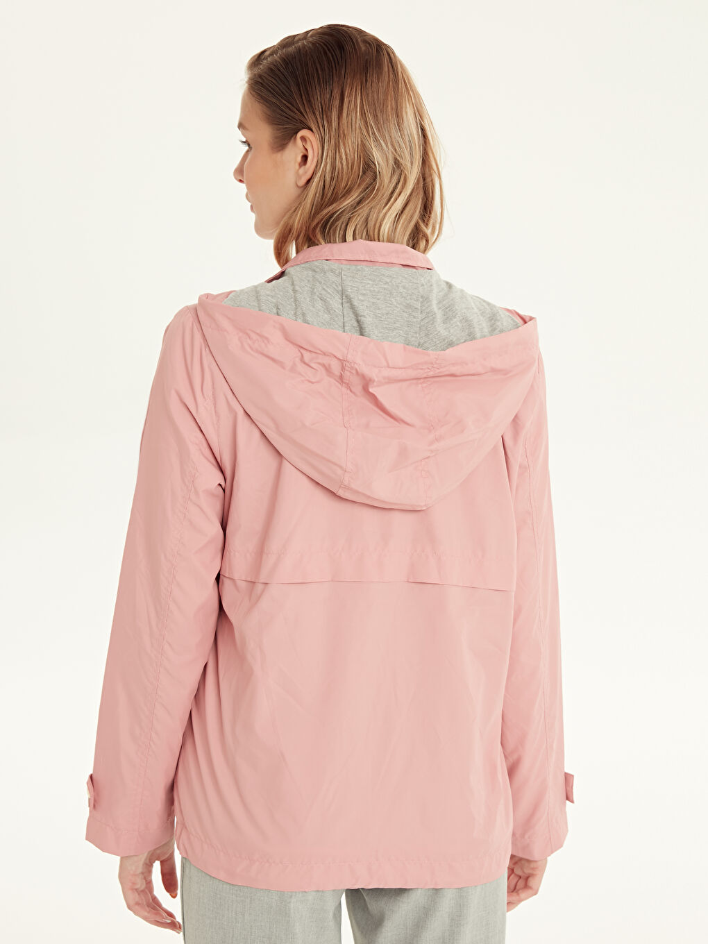 Woman PINK Raincoat-3