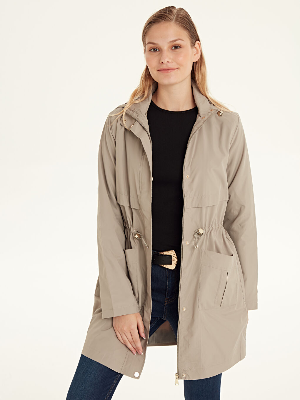 Woman BEIGE Raincoat