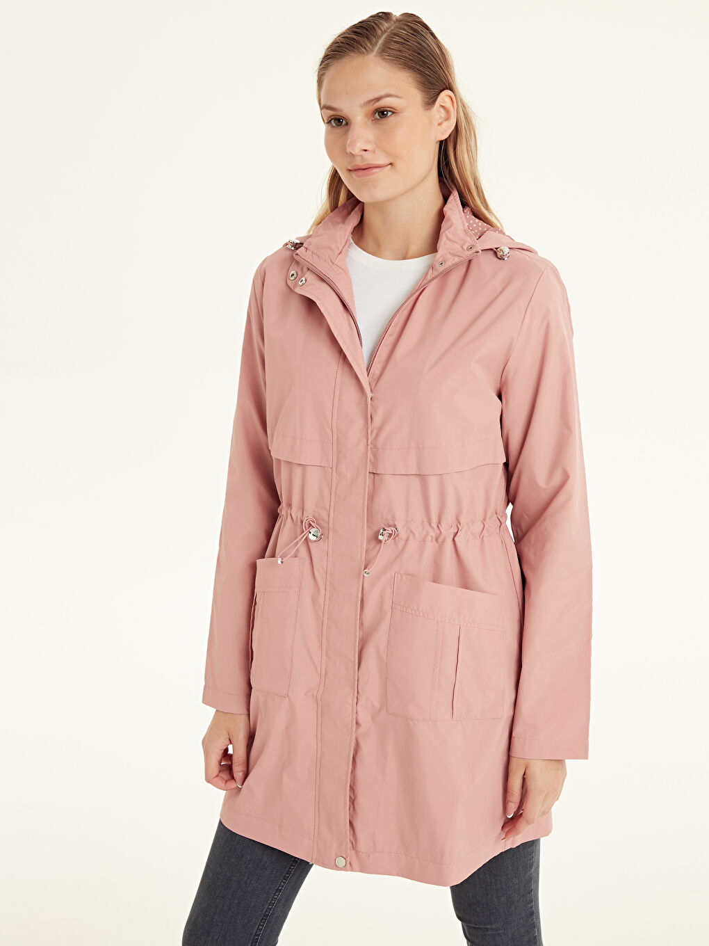 Woman PINK Raincoat-1