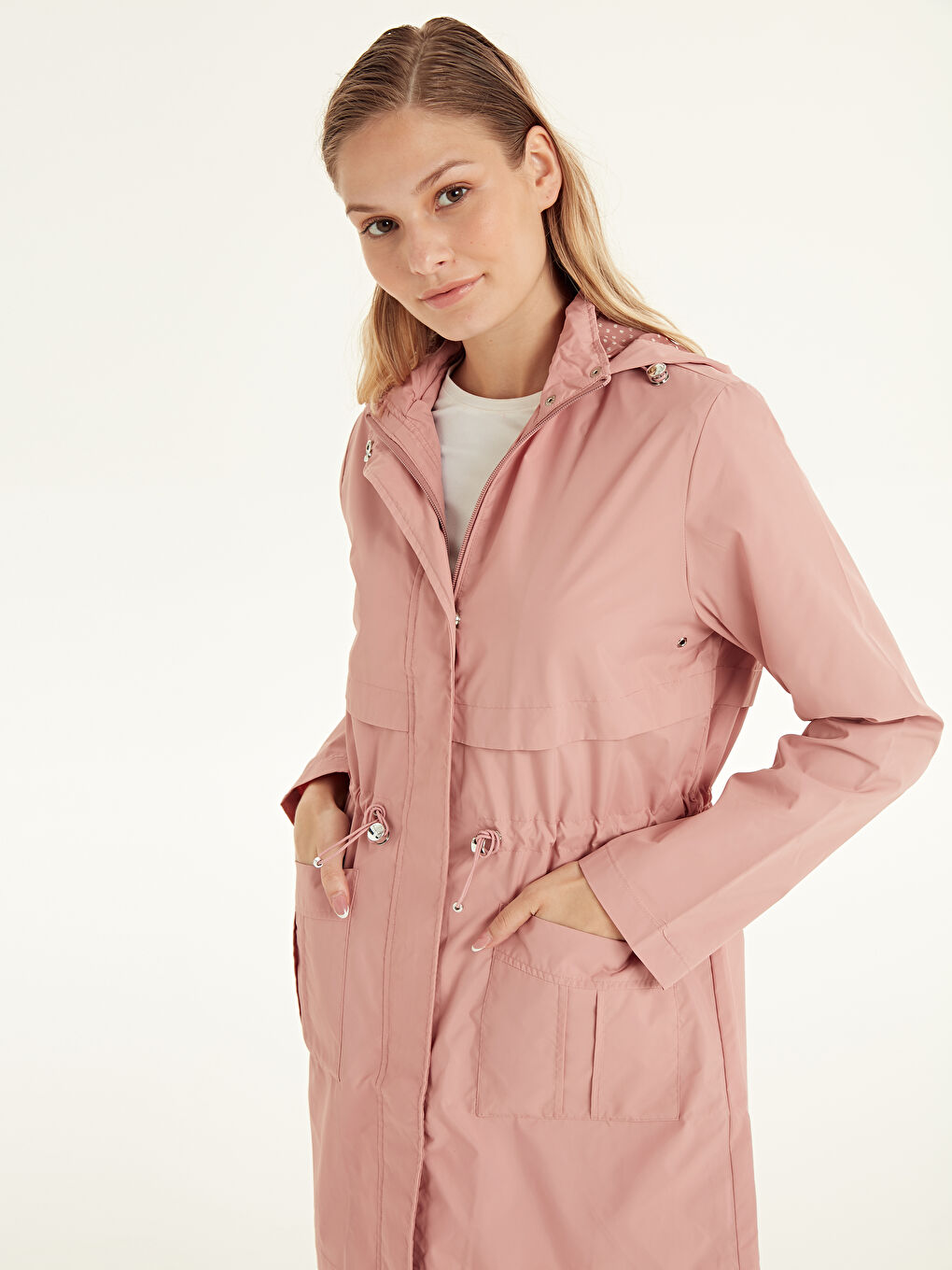 Woman PINK Raincoat-2