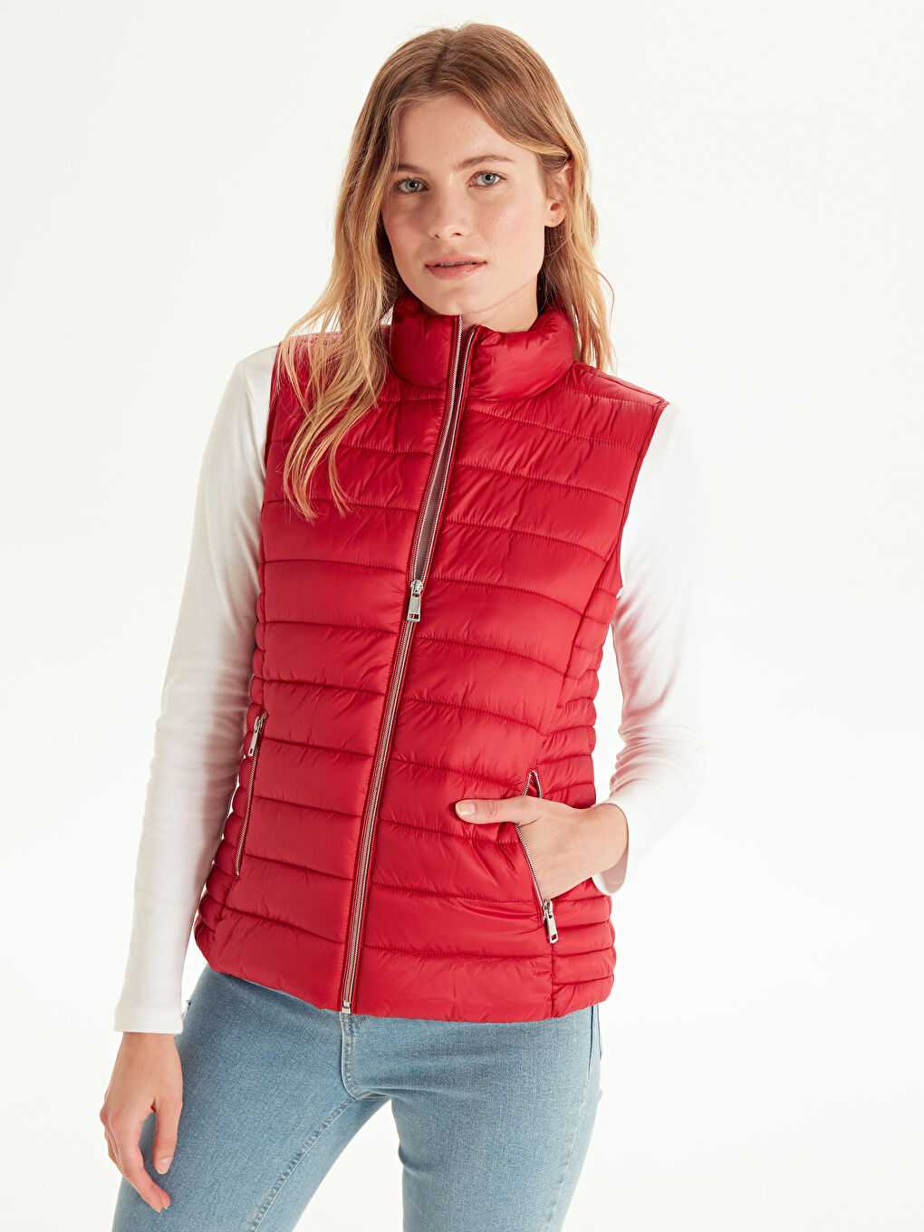 Woman RED Waistcoat-1