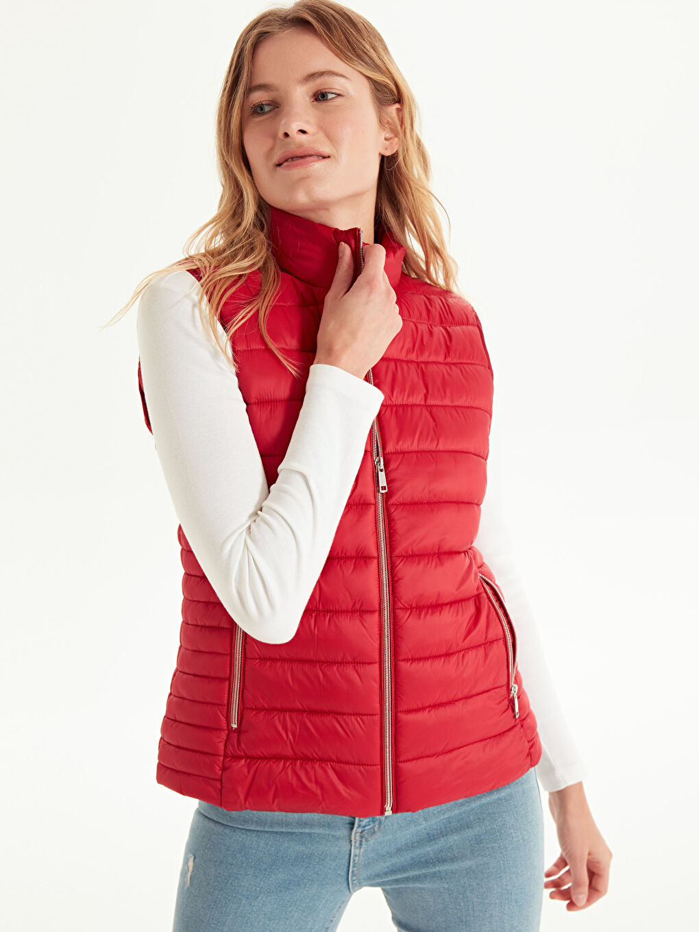 Woman RED Waistcoat-2
