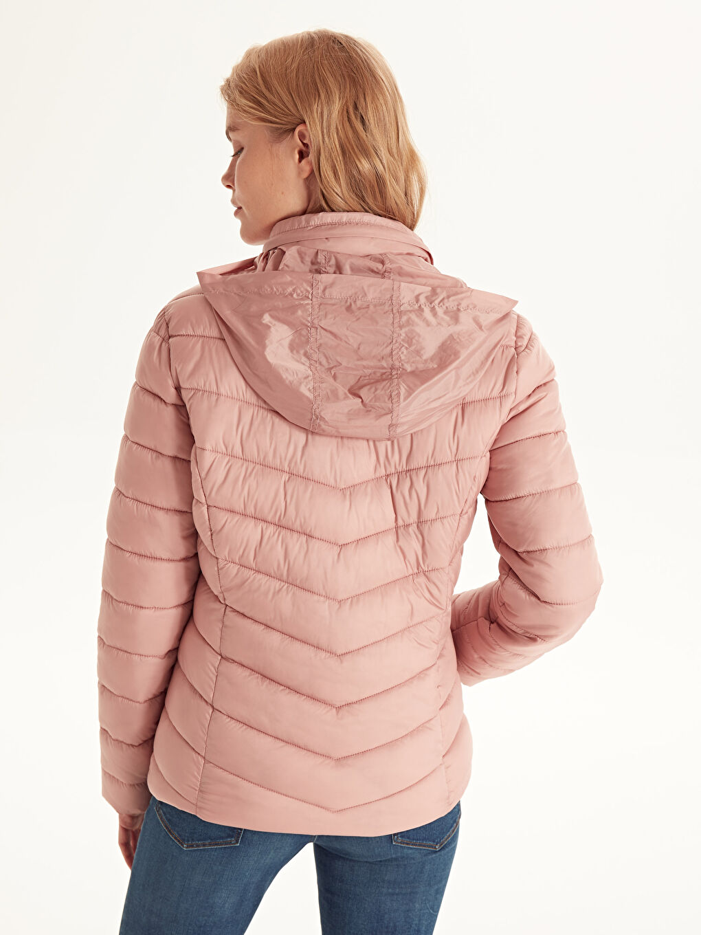 Woman PINK Puffer Coat-1