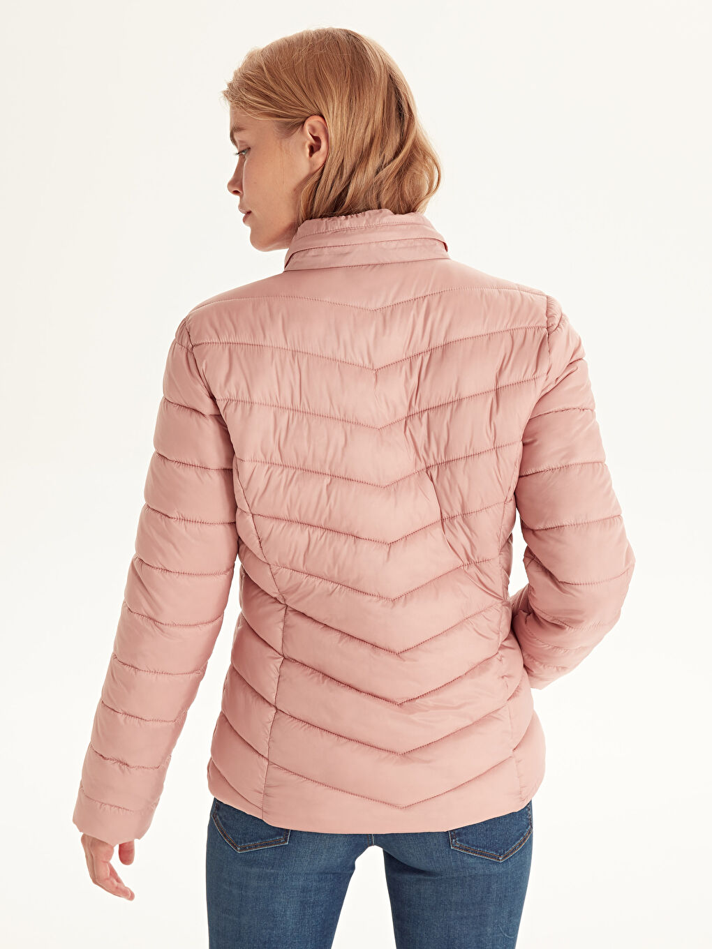 Woman PINK Puffer Coat-2