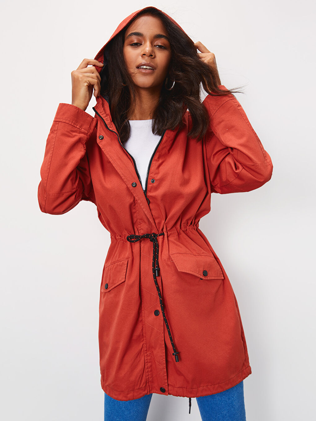 Әйелдер қызғылт сары түс Күртке