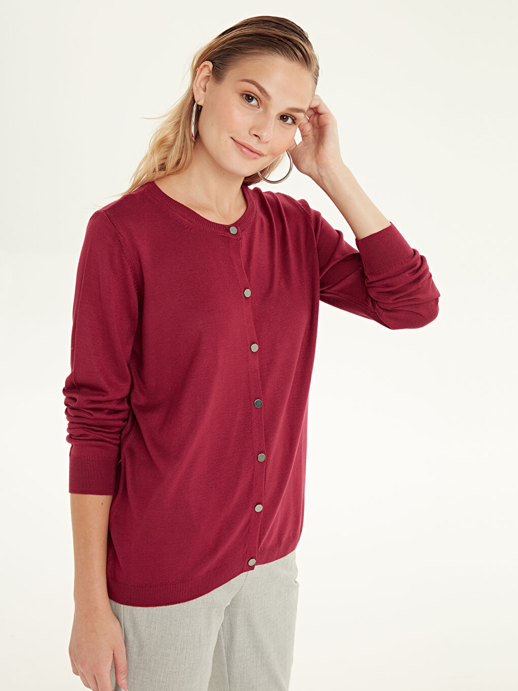 Canlı Mürdüm Hırka