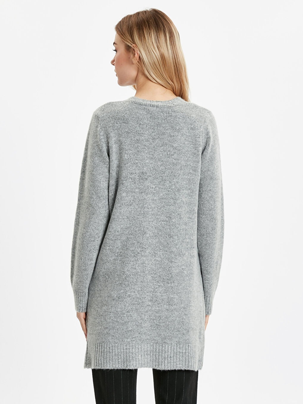Woman GREY Cardigan-1