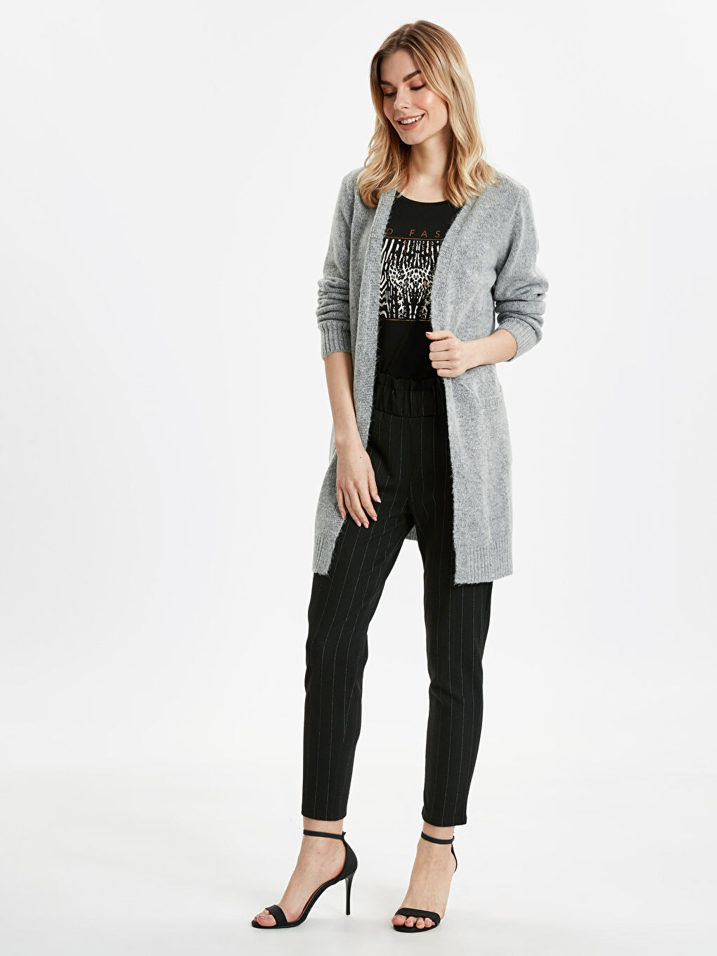 Woman GREY Cardigan-2