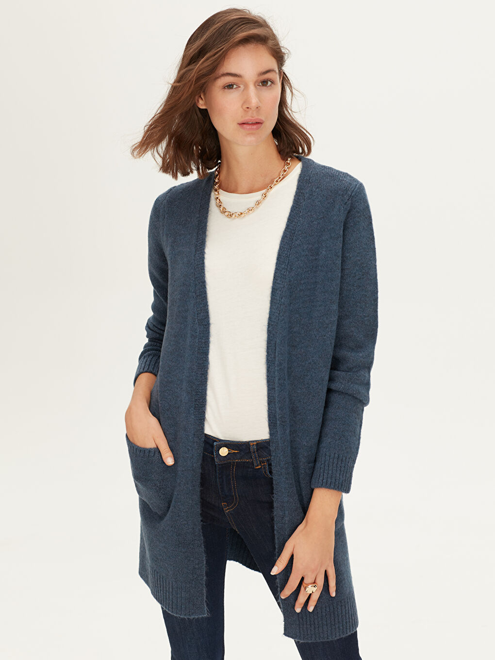 Woman NAVY Cardigan-1
