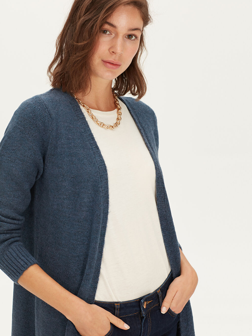Woman NAVY Cardigan-3