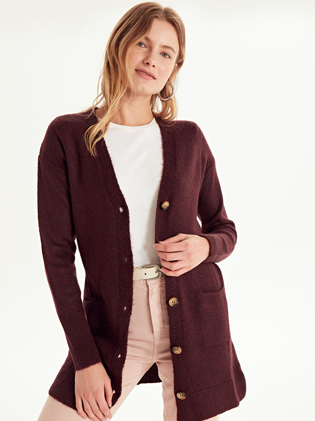 Koyu Mürdüm Hırka-1