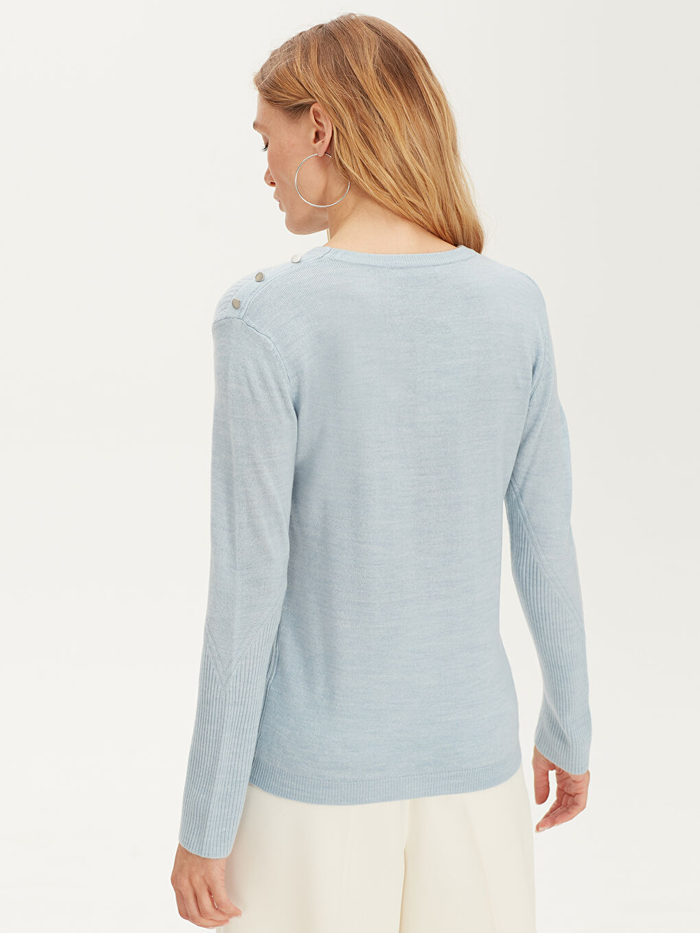 Свитер из трикотажа с круглым вырезом-2