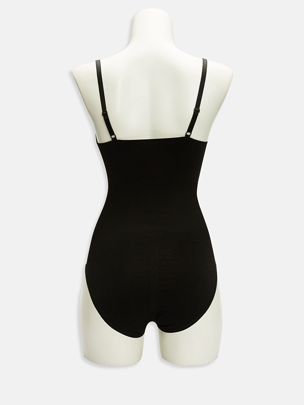 Siyah U Yaka Standart Fit Kadın Dikişsiz Korse-2