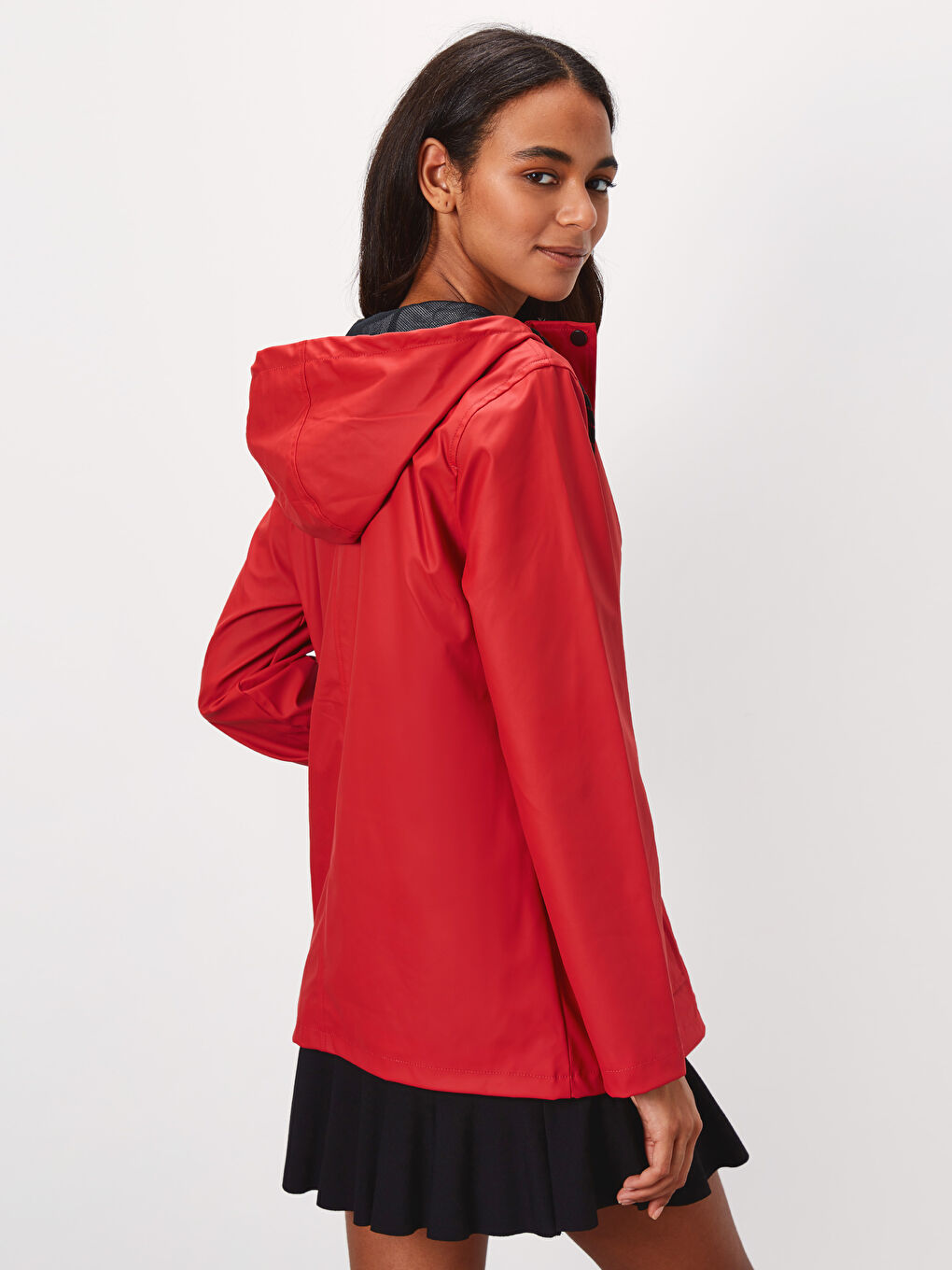 Woman RED Raincoat-2