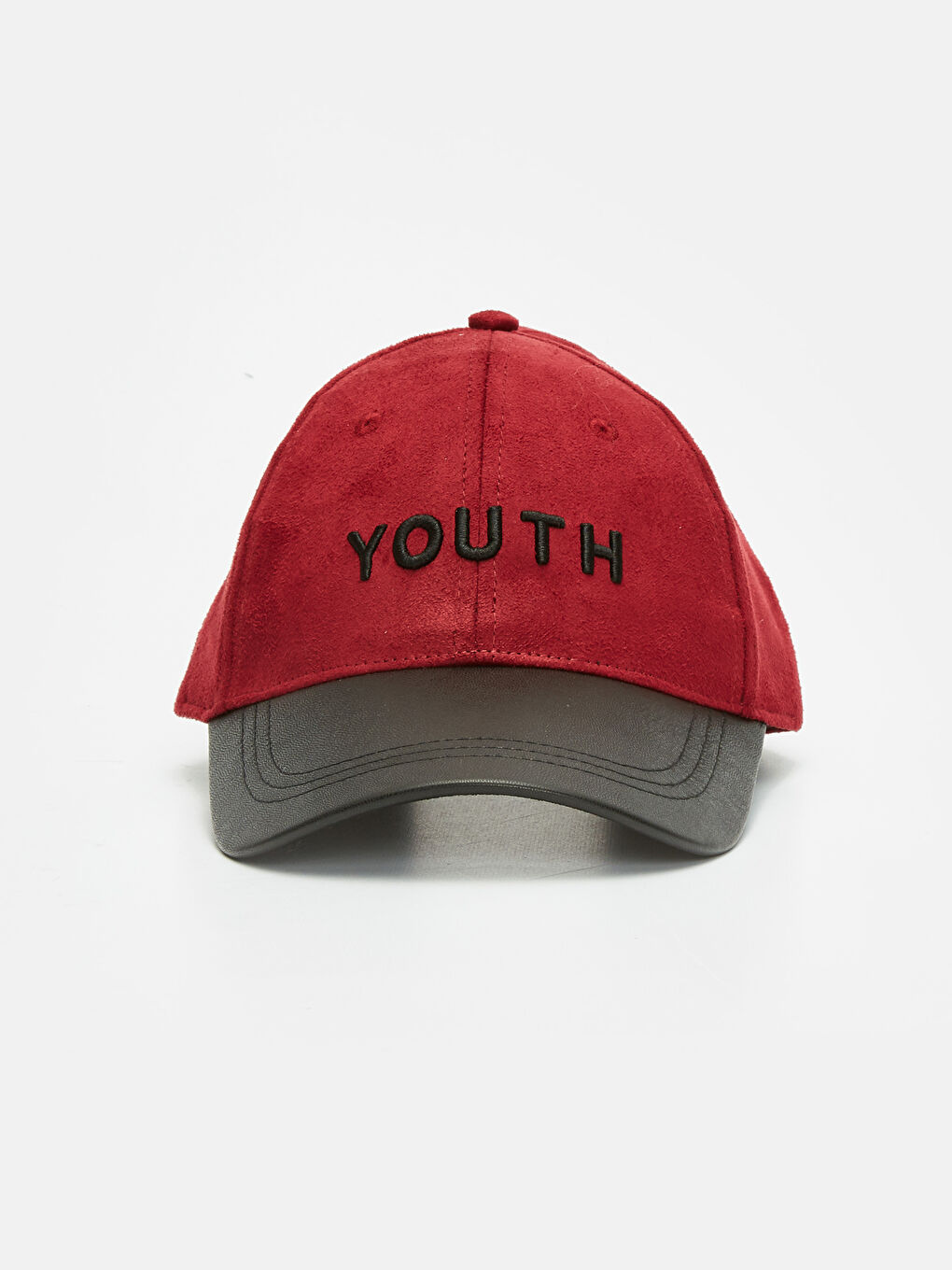 Bordo Yazı Nakışlı Kadın Kep Şapka-1