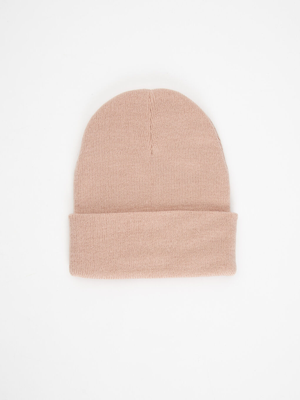 Pembe Katlamalı Kadın Triko Bere