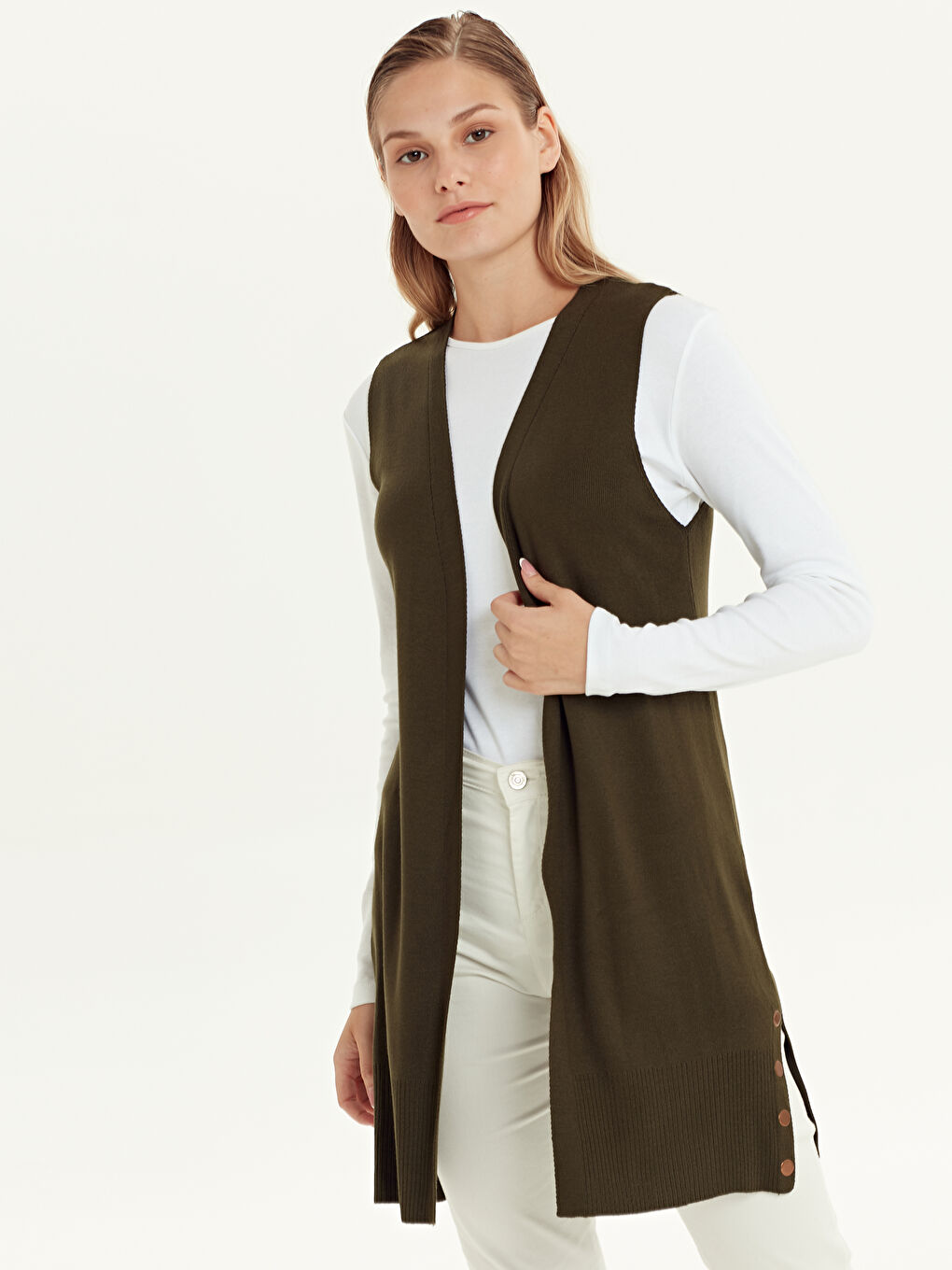 Gilet KAKI Femme-1