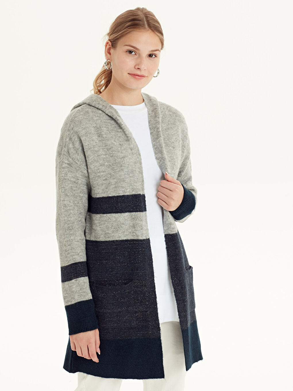 Cardigan à Capuche pour Femmes-1