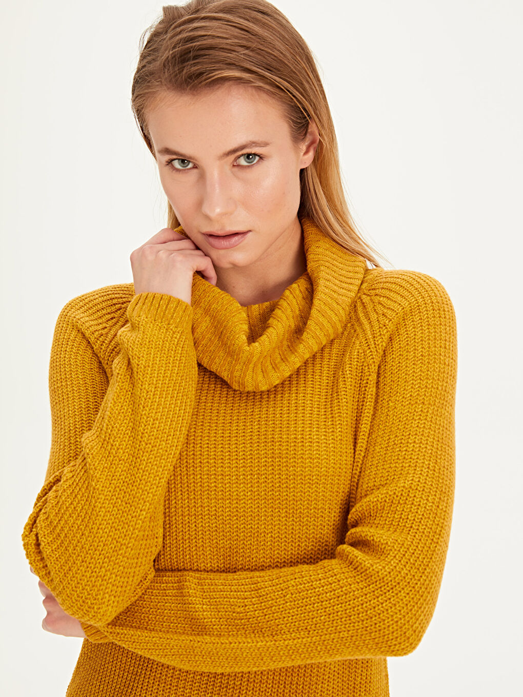 تونيك للسيدات بياقة واسعة متدفقة-3