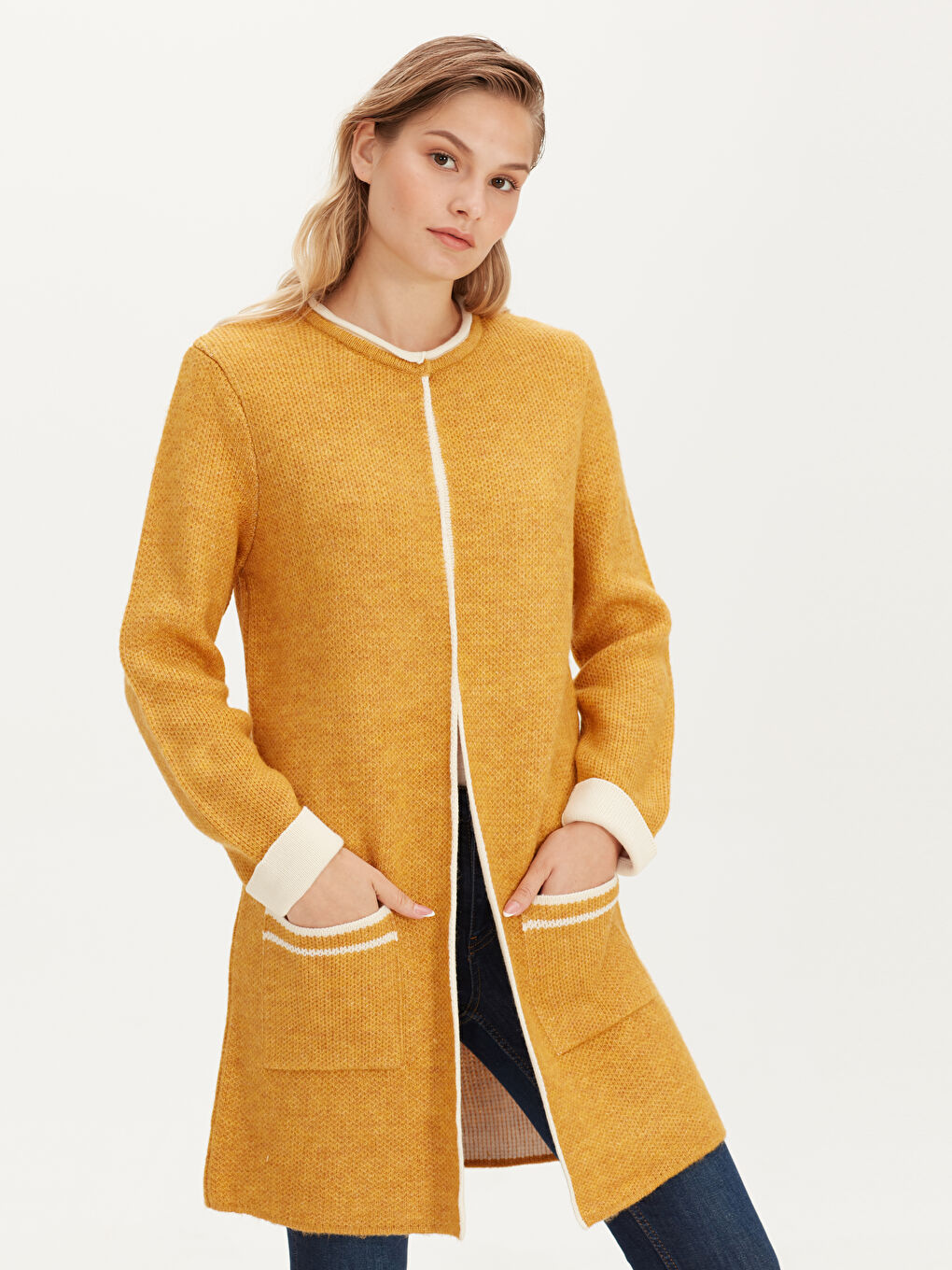 Crew Neck Women's Cardigan