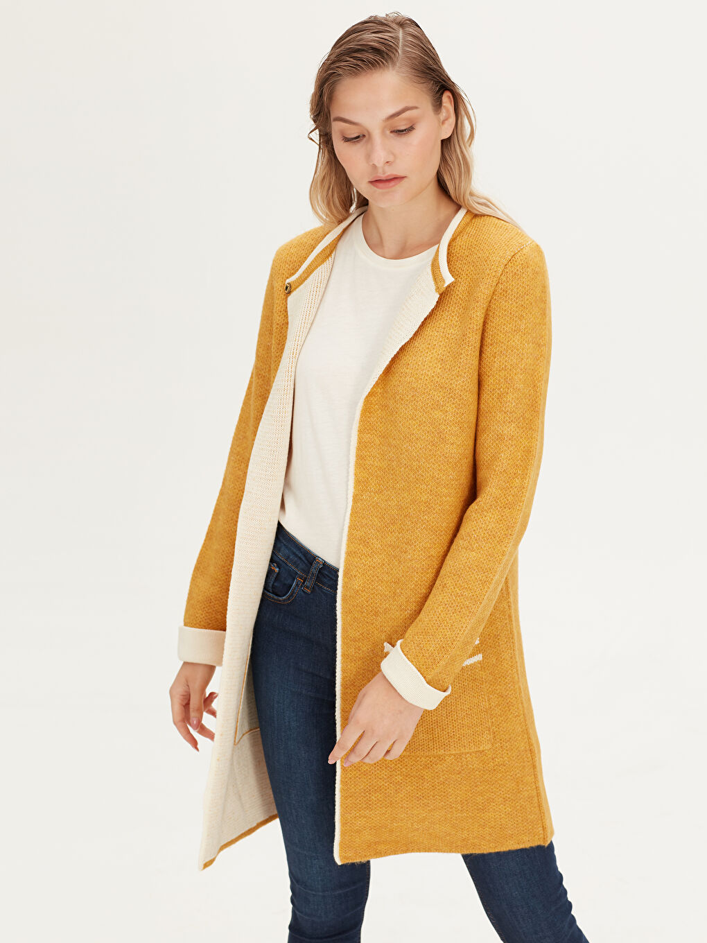 Crew Neck Women's Cardigan-2