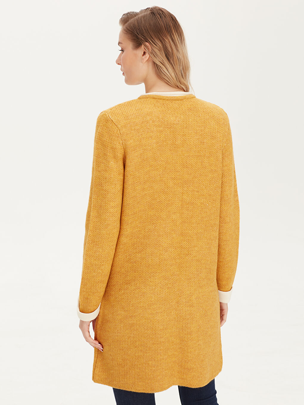 Crew Neck Women's Cardigan-3