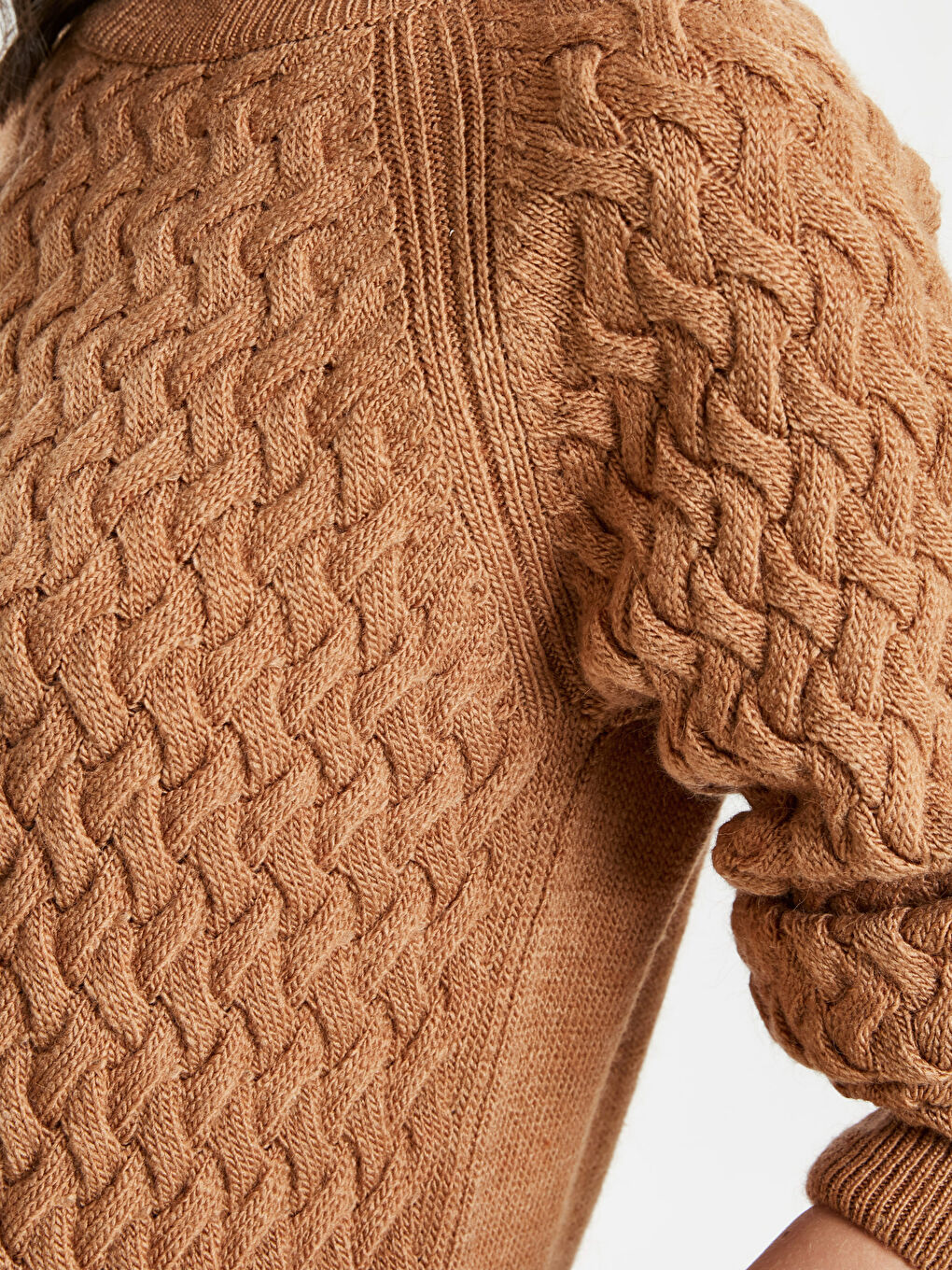 Kahverengi Deve Tüyü Melanj Kazak-3