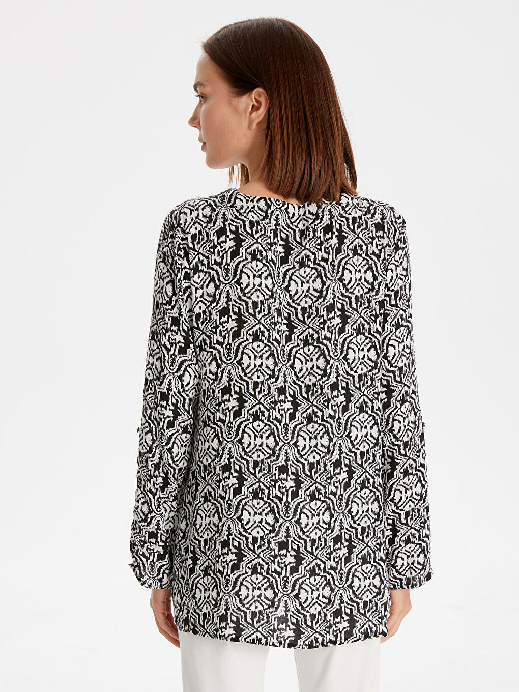 Siyah Baskılı Bluz-2