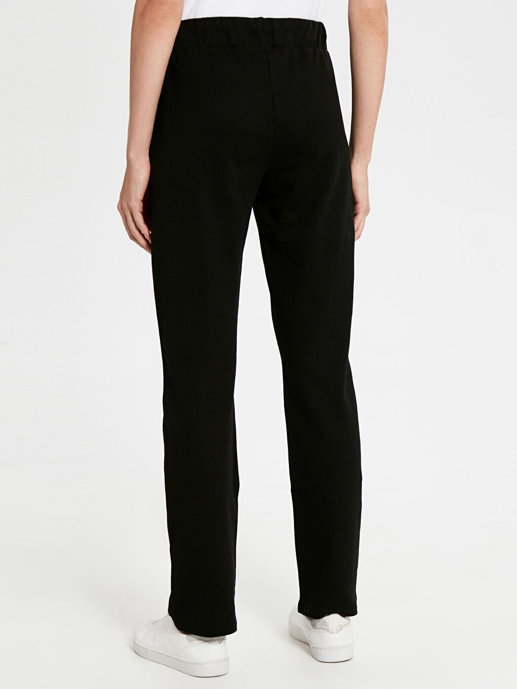 Siyah Şerit Detaylı Kadın Eşofman Alt-2