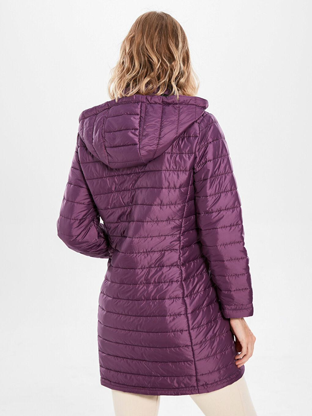 Woman PURPLE Puffer Coat-3