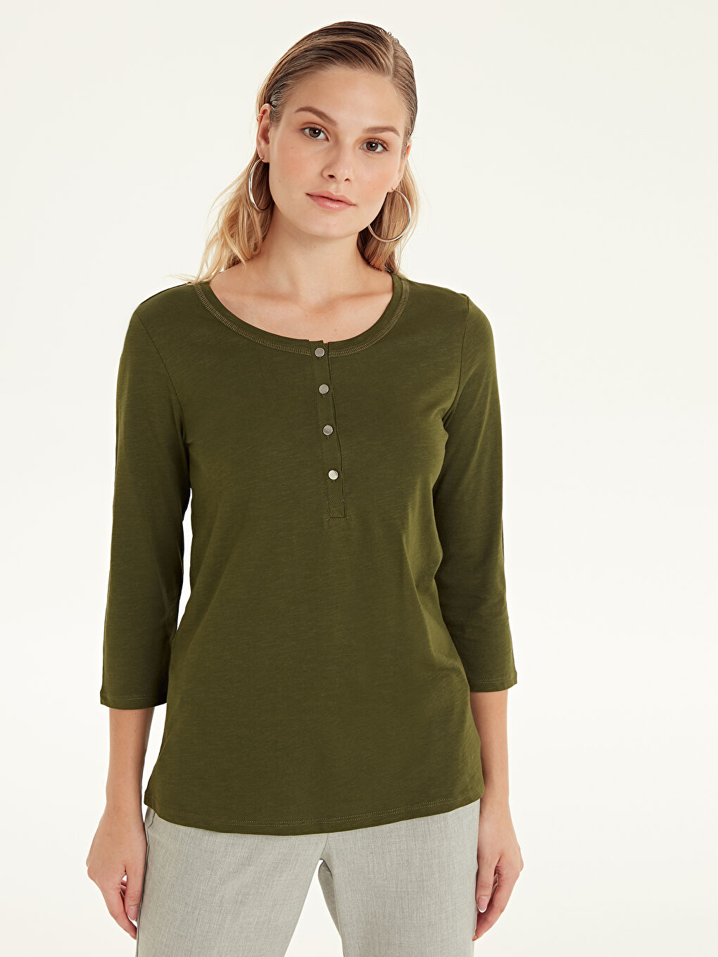 Әйелдер жасыл Футболка-1