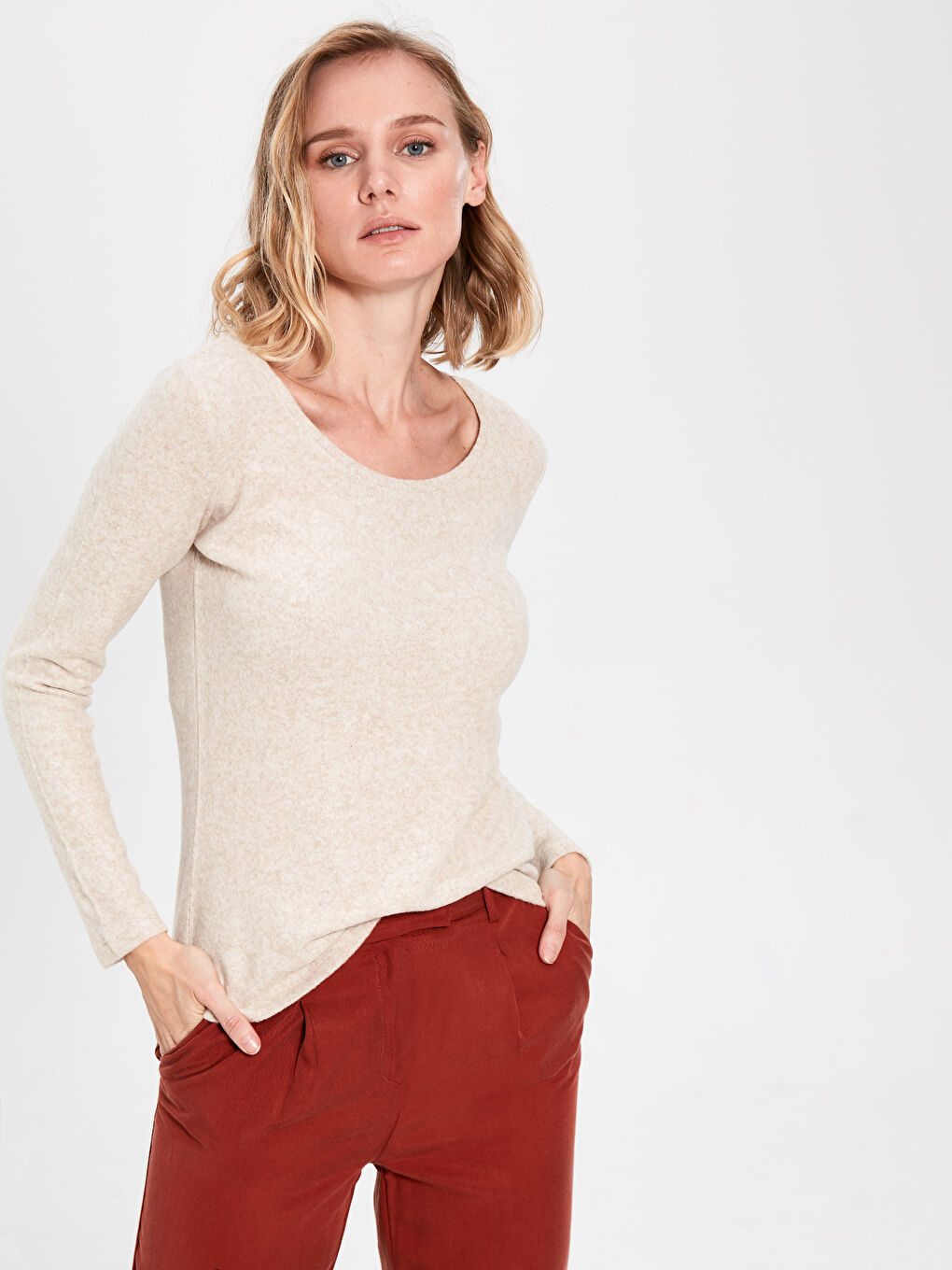 T-shirt BEIGE Femme-1