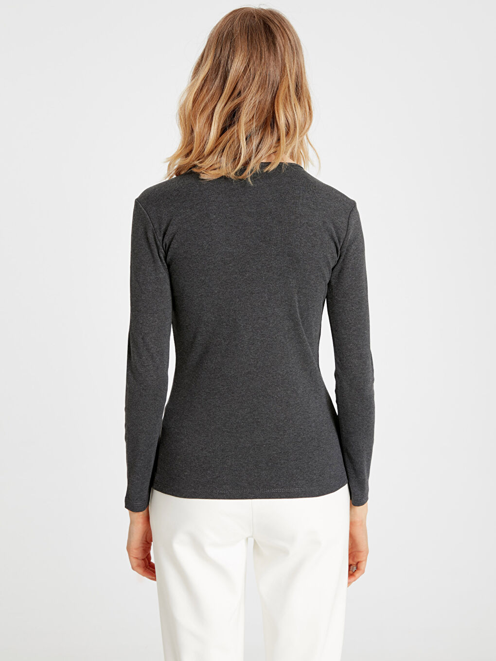 Antrasit Melanj Tişört-2