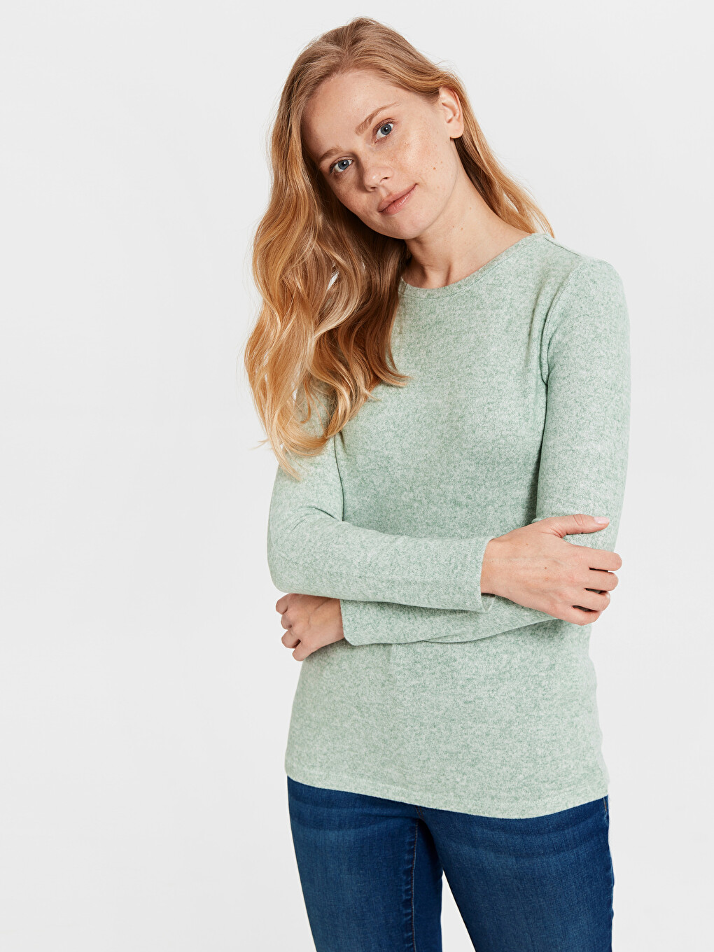 Crew Neck Basic Long Sleeve T-shirt-2
