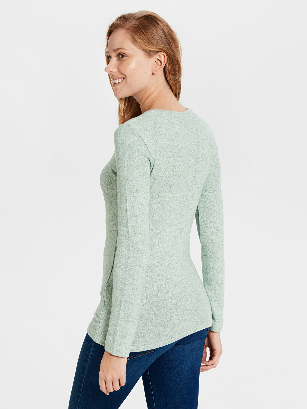 Crew Neck Basic Long Sleeve T-shirt-3