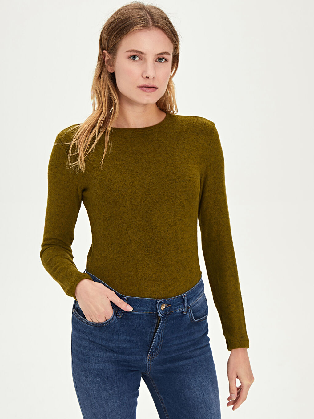 Crew Neck Basic Long Sleeve T-Shirt