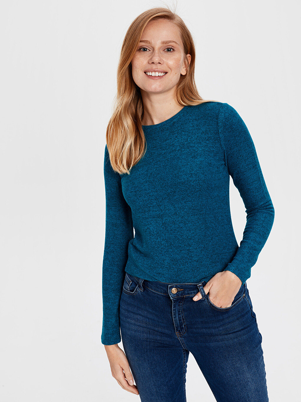 Crew Neck Basic Long Sleeve T-shirt